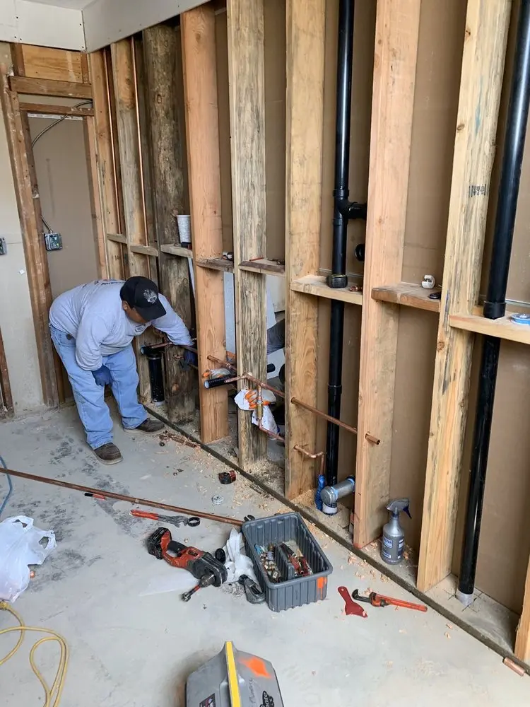 Commercial rough-in plumbing for Gas Line Repair in Ventura